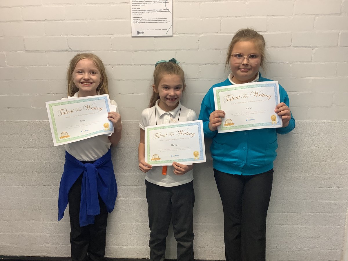 delceacademy1's tweet photo. So incredibly proud! 🌟 Some of our children’s adventure stories were selected by @YoungWriters to be published in their upcoming collection! Seeing their hard work and imagination in print is just amazing. #YoungWriters #YoungAuthors #AdventureStories @IPAT_Edu https://t.co/3XJRhqWduo