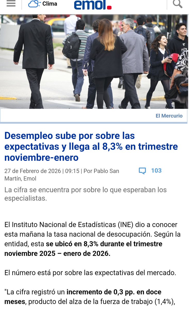 Mientras el zurderio patético delira por la foto oficial de Kast, y trata de desenredarse del acuerdo trucho y a escondidas del cable chino, esto sucede en el mundo real, en el que las cosas afectan a las personas