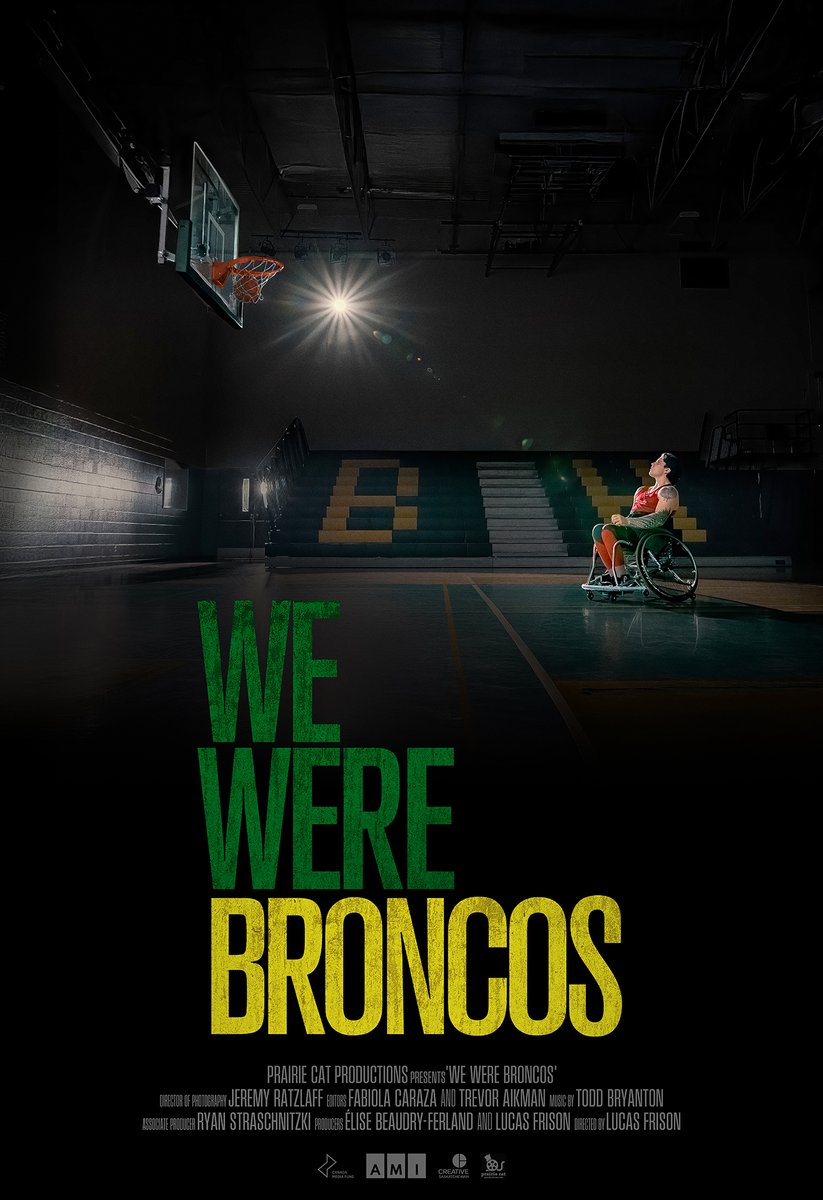 All six episodes of our docuseries We Were Broncos air on CBC this Sunday March 1st at 7:00pm across Canada! The series follows Humboldt Broncos bus crash survivor Ryan Straschnitzki as he pursues his Paralympic dream in wheelchair basketball. #wewerebroncos #cbc #paralympics