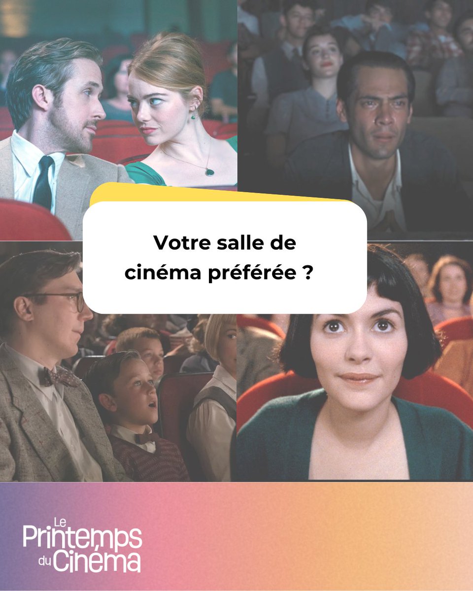 #CONCOURS 

🎉 Tentez de remporter 2 places de cinéma valables pour Le #printempsducinéma  

✨Mentionnez votre cinéma  
✨#RT
✨Suivez <a href="/printempsducine/">Printemps du Cinéma</a> 

5 gagnants seront tirés au sort lundi !🎫