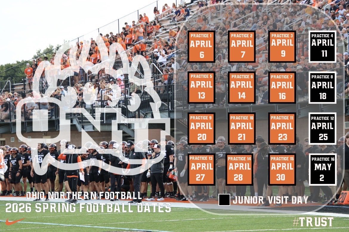 BraidenBrummett's tweet photo. Thank you @CoachDevPatel for the Junior day Football invite at @OhioNorthernFB 
@CoachLittle51 @CGSAllStar @HYPERFORMANCEAD @Spt_athletics https://t.co/lM0AllJlGx