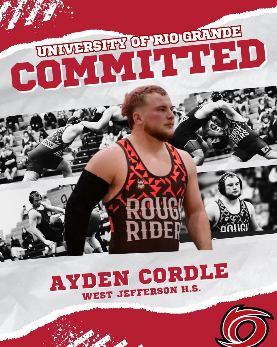 WJRiderFootball's tweet photo. Congratulations to Ayden Cordle on his commitment to wrestle at the University of Rio Grande! https://t.co/2LXrWgeI7h