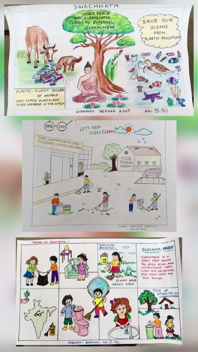 Amid the spirit of #SwachhataPakhawada2026, our young employees swapped colors for cleanliness and creativity. Winners of the Drawing Competition were presented prizes in a cheerful ceremony celebrating talent and the message of a cleaner India. <a href="/FciOdisha/">FCI Odisha</a> <a href="/EastFci/">FCI, Zonal Office (East)</a>