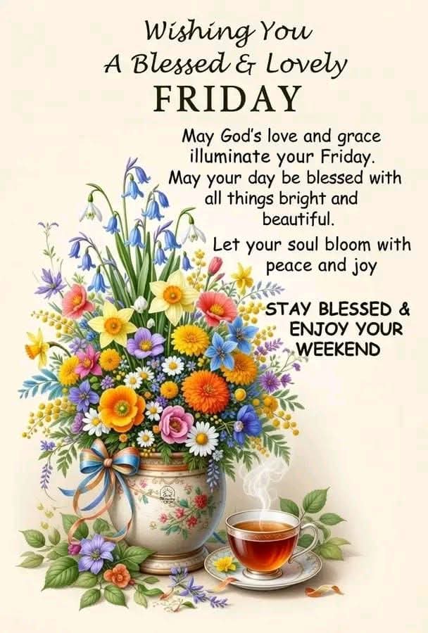 MbBingham's tweet image. Good morning everyone God bless you here's our Friday morning inspiration prayer 🙏 with may your day be blessed with all things beautiful.
#Friday #BeBlessed #Pleaseshare #pastormobing #wayoflife