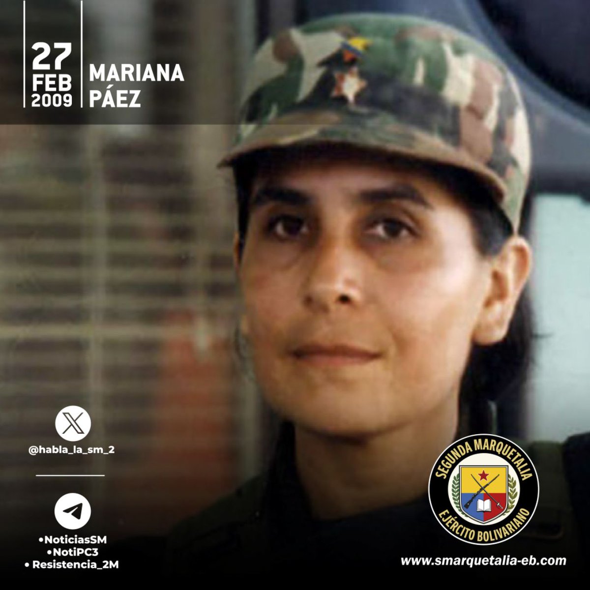 #MarianaPáez militante de la Juventud Comunista Colombiana (JUCO), asumió la clandestinidad durante la persecución y exterminio de la Unión Patriótica. Se vinculó a la lucha armada en 1989.