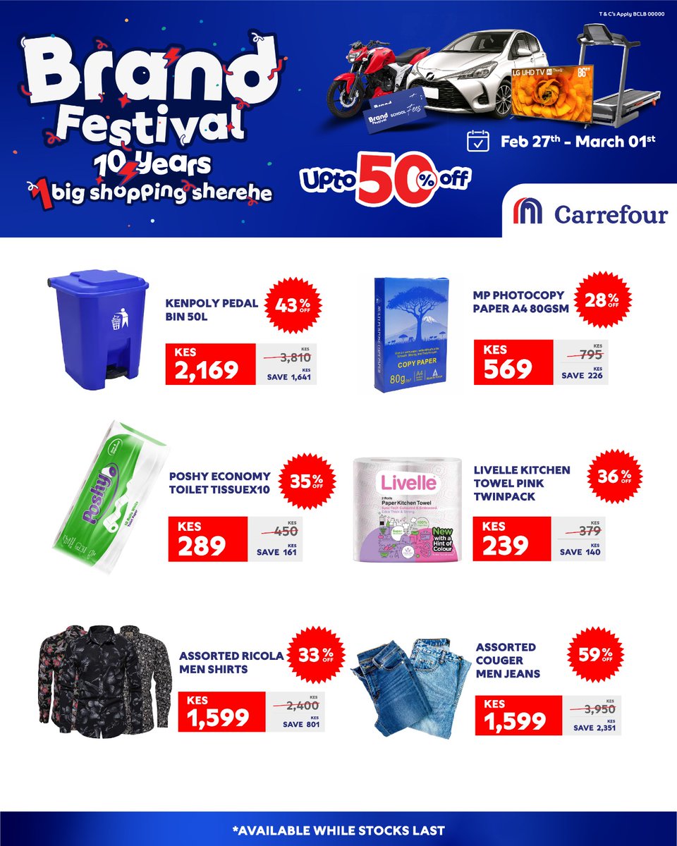 vinn_wa's tweet photo. Cheki hizo discounts. Thats a minimum budget maximum goodies only at @CarrefourKe on this special day when they are having a #CarrefourBrandFestival https://t.co/MnY1PrhMYP