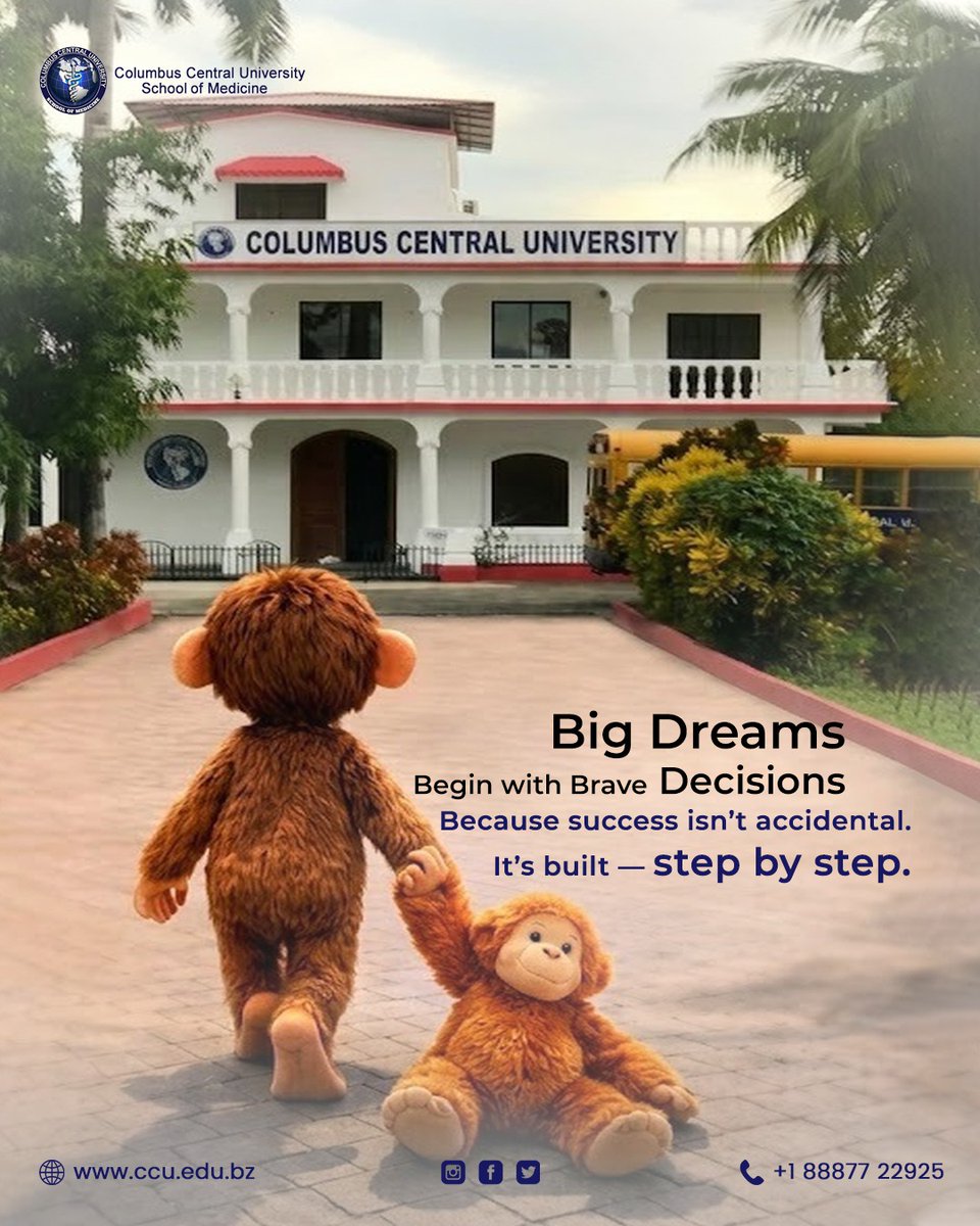columbus_univ's tweet photo. Big dreams don’t just happen  they begin with one brave decision.

#ColumbusCentralUniversity #CCUSchoolOfMedicine #BigDreams #FutureDoctors #MedicalJourney #StudyMedicine #MedicalSchool #StepByStepSuccess #HigherEducation #StudyAbroad #MedicalCareer #ApplyNow https://t.co/JcjaEcEks5