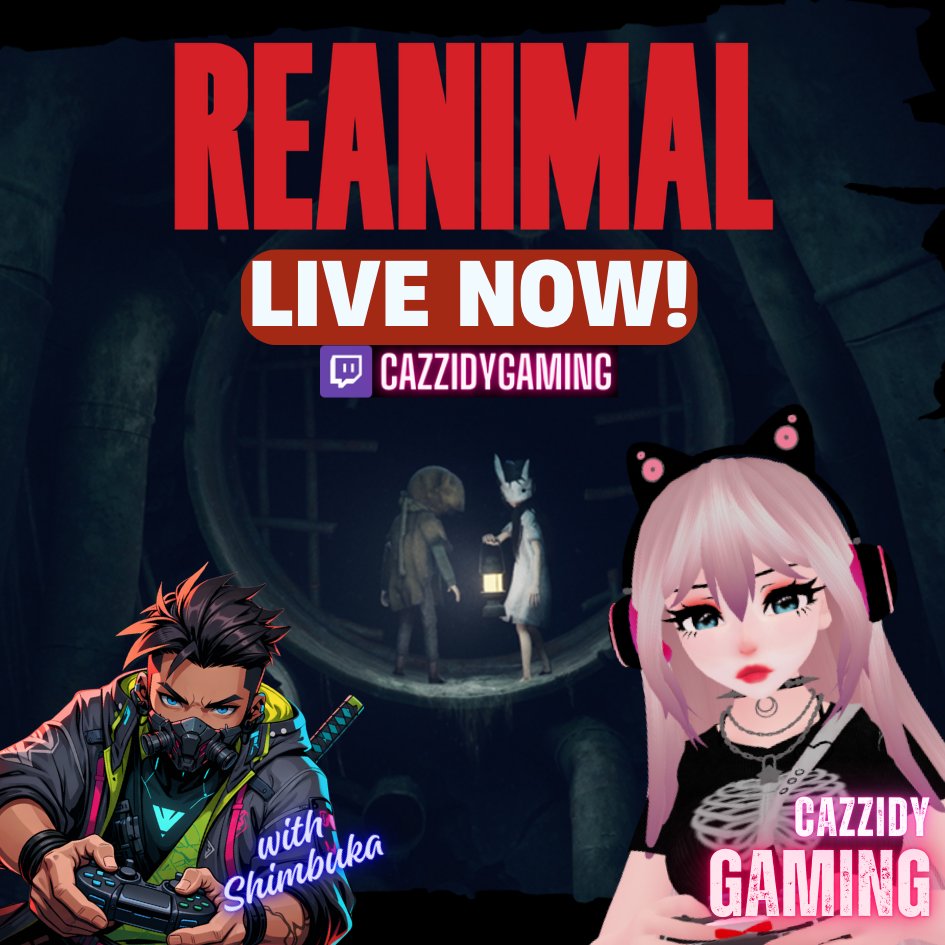 CazzidygamingVT's tweet photo. We’re LIVE playing REANIMAL with Shimbuka 🐾
This is a blind playthrough, so please no spoilers unless we ask 💜
Let’s survive together 😭LIVE ON PURPLE APP https://t.co/gy7A4Dk31R
