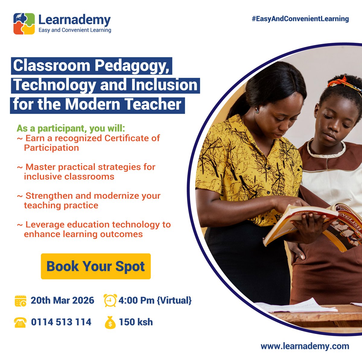 Learnademy's tweet photo. Inclusion. Pedagogy. Technology.

We talk about them a lot, yet we rarely examine how they actually work together.

On 20th March, we’re getting specific:
What #Inclusive practice looks like beyond policy. Where #Pedagogy succeeds, and where it struggles. How #Technology supports access without becoming noise.

Whether you teach, manage, develop, or simply care about education, this conversation matters, and you shouldn't miss it!

Reserve your spot. https://t.co/V328cwm3nJ 

#DigitalInclusion
#EdTech
#DigitalLiteracy
#QualityEducationForAll
#EasyAndConvenientLearning
#Learnademy