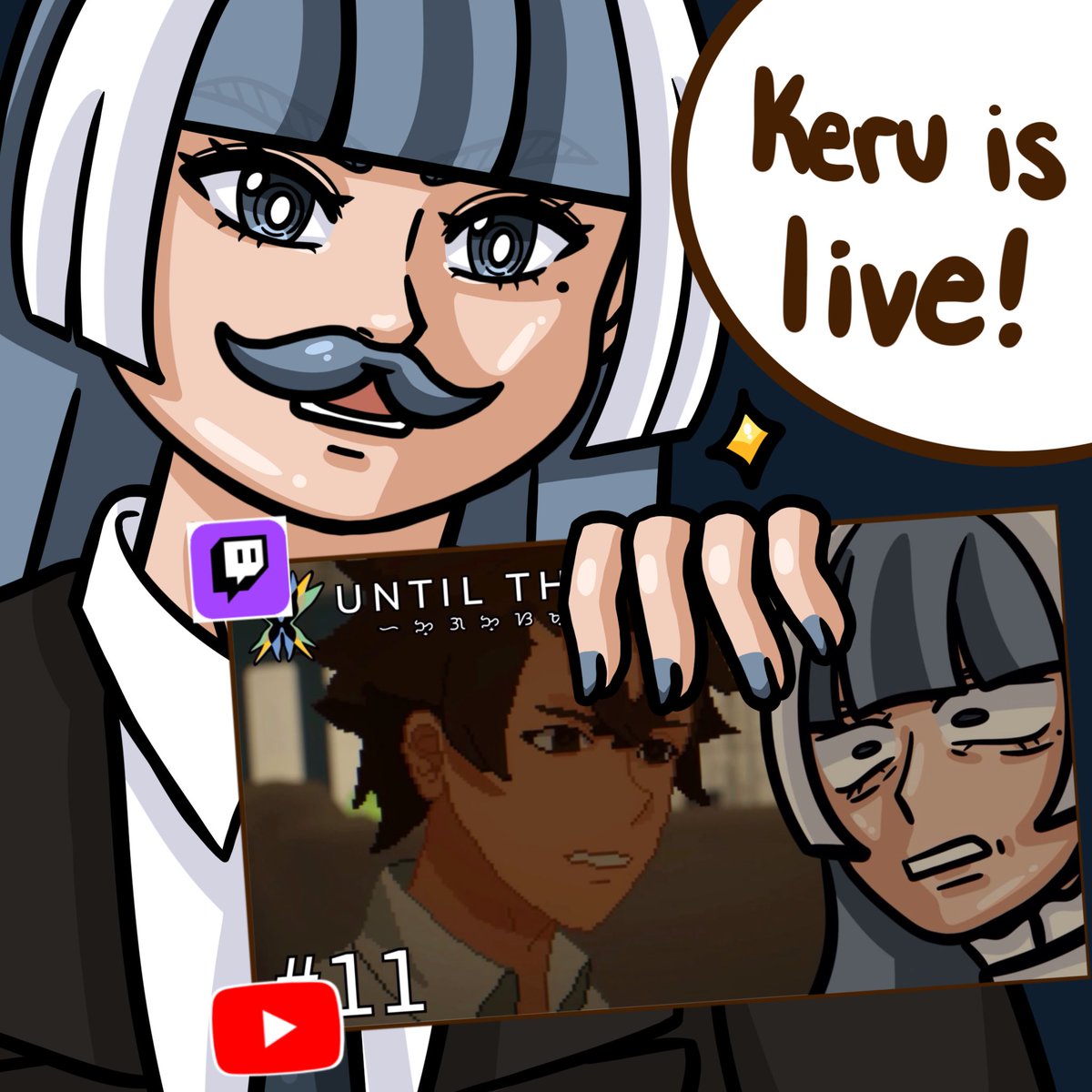 Hi hello everyone! Wanna watch this average hooman being, definitely not a bird, experience so much regret as we continue to play until then? 🐦

Come and join me as I’m now live on Twitch!

twitch.tv/keruconpolvoron

#pngtuber #Vtuber #VtuberEN #Untilthen
