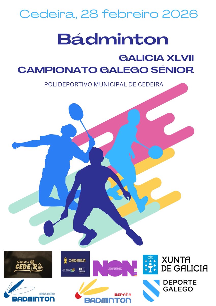 CB_ATHLOS's tweet photo. 🔜🏸 Esta fin de semana estaremos en:

📍Cedeira (A Coruña)
🔹Campionato Galego Senior

📍Tordesillas (Valladolid)
🔹Máster N3 Sub15/19

📍Gijón (Asturias)
🔹Asturias Top TTR N7

MOITO LUMEEE 🔥 e SORTE🍀
🖤🤍❤️ https://t.co/XRBMJV606F