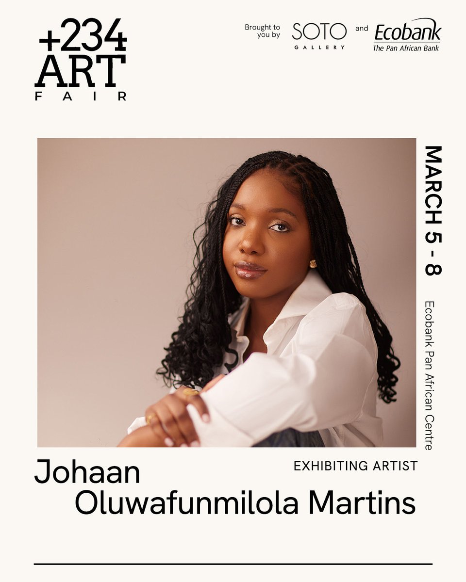 so, I’ll be exhibiting some of my new work next week at +234 Art Fair!❤️