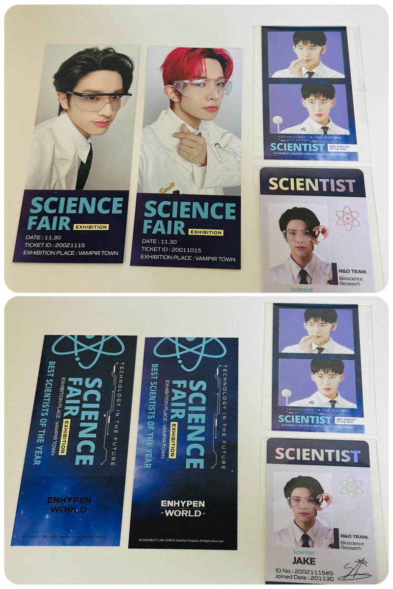 ENHYPEN WORLD SCIENTIST 交換 譲: 画像のもの 求: 同種ニキ 📮郵送