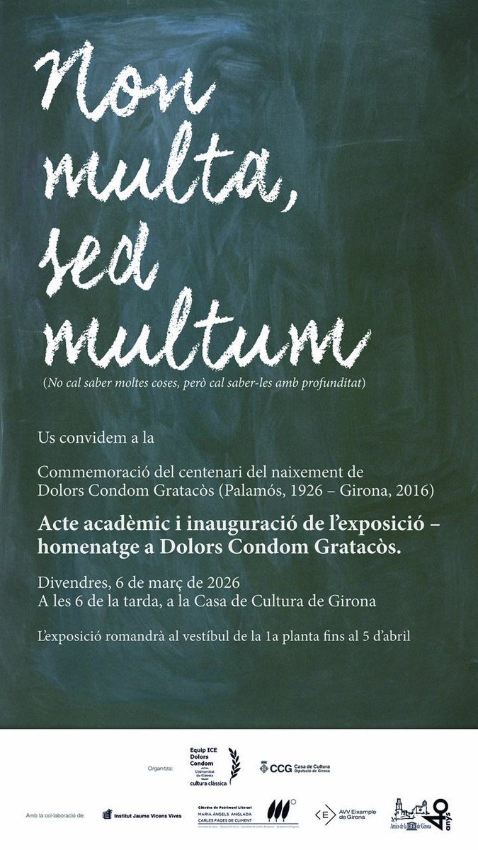 dolorsfluvia's tweet photo. Divendres 6 de març, recordarem l'estimada professora Dolors Condom i Gratacòs amb motiu del centenari del seu naixement. https://t.co/JXj6XQUvfZ