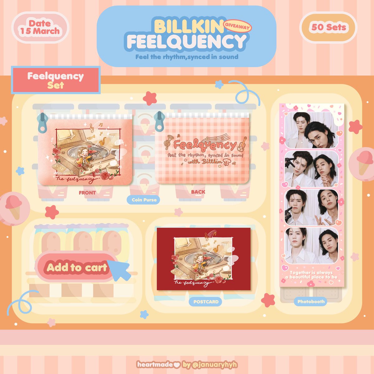 บิวก้อน Entertainment Present
the heartmade giveaway🧡🩷🤍

are you ready for adding to cart? 🎁🛒🎀

13-14-15 March 2026
at Impact Arena
time &amp; place TBA

small amount for exchange🥺

มารับน้องกันเยอะๆ นะค่า🥹
#BILLKIN_FEELQUENCY
#GiveawaysforBKPPFC