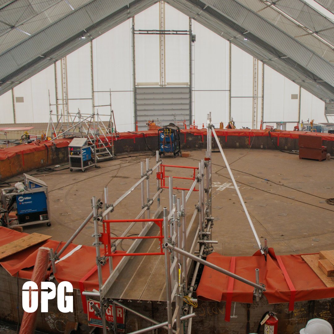 opg's tweet photo. The foundation for the G7's first grid-scale Small Modular Reactor is taking shape at the Darlington New Nuclear Project site.
Work crews are now busy assembling the modules that will serve as the foundation for the first SMR unit's reactor building.
Later this spring, a heavy-duty crane will lift this massive component and place it 35 metres below ground, marking a major milestone for the project. Learn more: https://t.co/TjSH1f5LEk