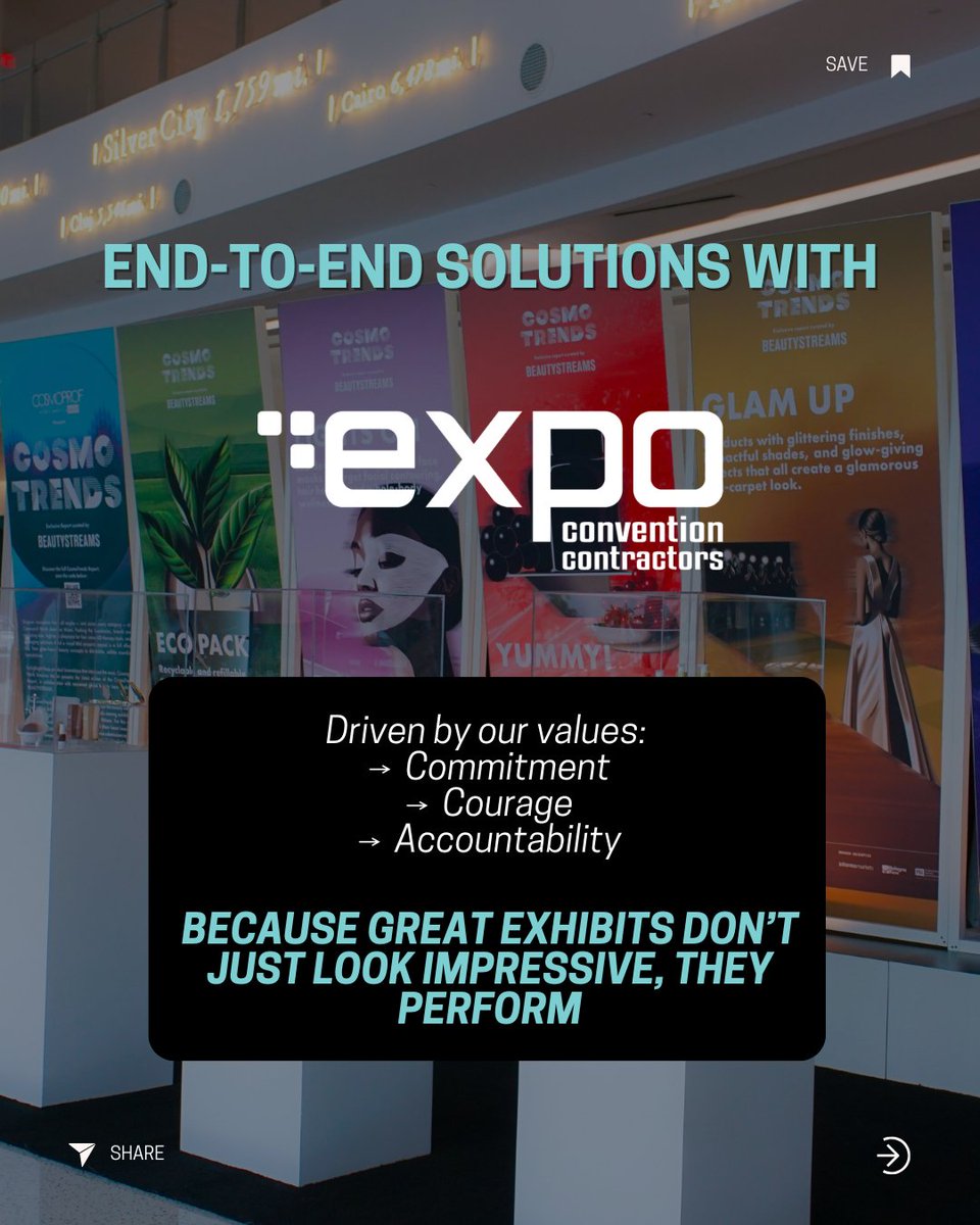 ExpoCCI's tweet photo. Friday Industry Insight 😎

The most successful exhibits combine creativity with strategy — and strategy with data. 📝

At EXPOCCI, our end-to-end solutions transform booth design into measurable performance. 

#IndustryInsight #EventIntelligence #ExpoCCI #FridayIndustryInsight https://t.co/JMWuaWFjGk