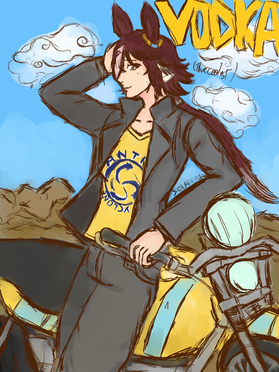 pinkervatapple's tweet photo. No finished
I don't liked how the motorcycle and scenario looked but I will learn how to draw this https://t.co/GXIX23815G