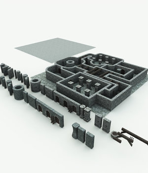meshbox's tweet photo. Dungeon Halls, Walls and Doors for #Poser3D &amp; DAZStudio on Renderosity for #DNDART https://t.co/oWFdybf6L7 https://t.co/86fibqk63h