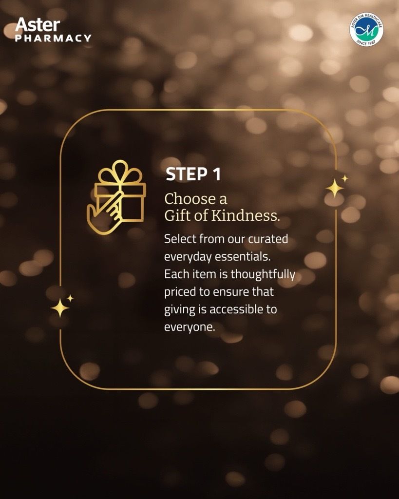 ASTERHealthcare's tweet photo. Ramadan is a time for reflection and giving. This year, we’re making it easier to share the spirit of the season through our Gift of Kindness initiative. Whether it’s a small token for someone who supports you daily or a contribution to those in need, every act counts.

Visit any Aster Pharmacy today to pick your Gift of Kindness and make a monumental impact with a small act.

#AsterPharmacy #GiftOfKindness #RamadanKareem #SmallActsBigImpact #GivingBack #SafeMotherhood
