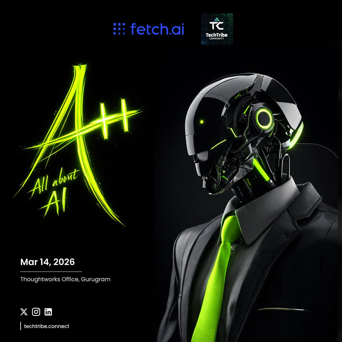 TechTribe_Com's tweet photo. The future isn’t just coming—it’s being built right here. 🤖✨

🔗 Register now: https://t.co/wWWThxJ59L

📍 Where: Thoughtworks Office, Gurugram
📅 When: March 14, 2026 | 10 AM - 4 PM
🎟️ Entry: FREE (Limited seats available!) https://t.co/0qZTrWa5Jd