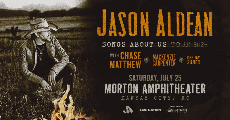 JUST ANNOUNCED! <a href="/Jason_Aldean/">Jason Aldean</a> at Morton Amphitheater on Sat 7/25 w/ <a href="/iamchasematthew/">Chase Matthew</a>, <a href="/mackcarpmusic/">Mackenzie Carpenter</a> &amp; <a href="/deejaysilver1/">Dee Jay Silver</a>!

Presale avail exclusively to Live Nation All Access members. No presale password necessary. Join today &amp; access unlocks @ 10am Thursday: livemu.sc/4sfQQjv