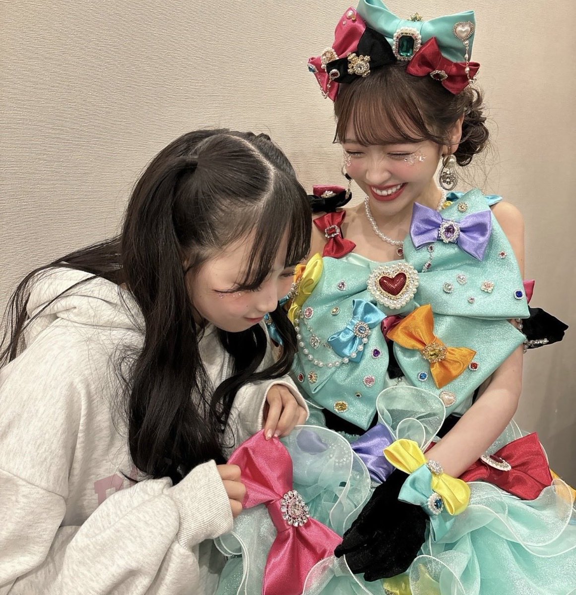 かずきの、優衣ちゃんメンバー愛溢れる 画像四天王💚 ちなみに4番目の