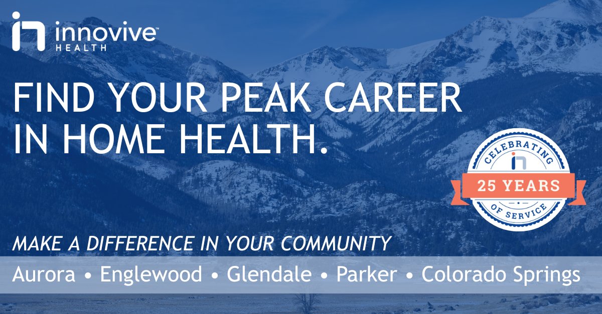 Build a meaningful nursing career where patients feel most comfortable — at home. Innovive Health is hiring compassionate behavioral health nurses across #Colorado.

Full-Time | Part-Time | Weekends | Per Diem

Apply today: innovivehealth.com/careers
#NursingCareers #InnoviveHealth