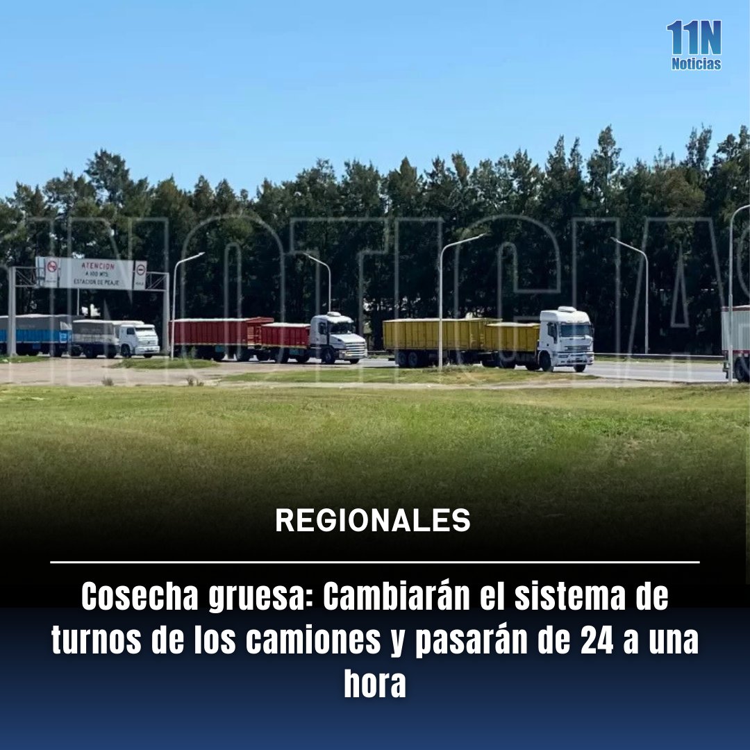 Cosecha gruesa: Cambiarán el sistema de turnos de los camiones y pasarán de 24 a una hora 11noticias.com/noticias/SanLo…