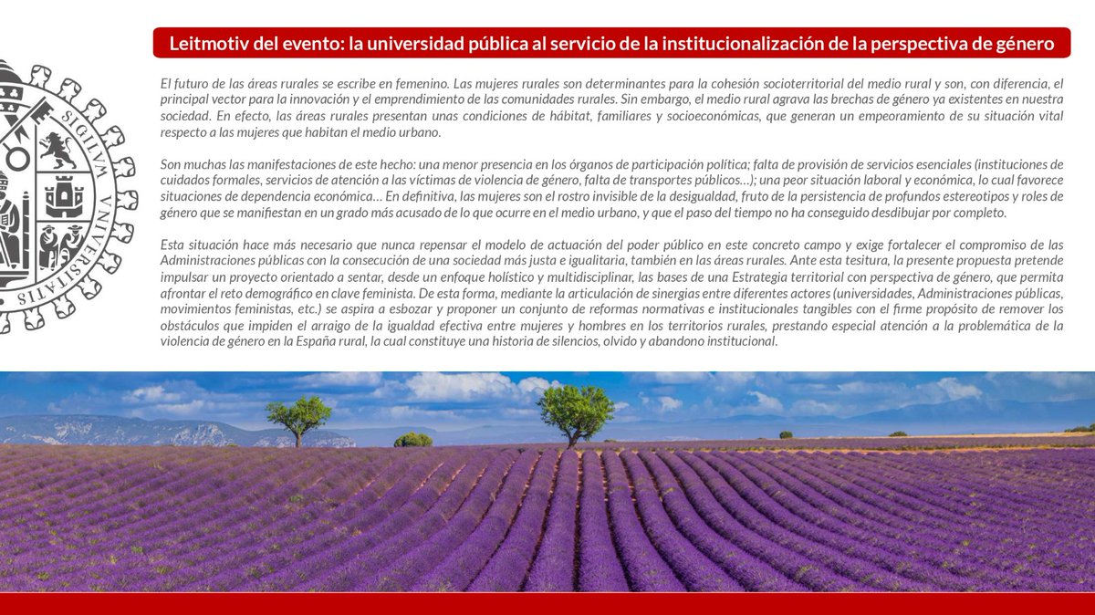 Negueda_Usal's tweet photo. ♀️🌾#ProgramaCompleto #MujerRural

📍Facultad de Derecho @usal
📅4 y 5 de marzo

Inscripción: https://t.co/0pEjZL5TdT

Financia: @InstMujeres https://t.co/DLmIK1hx2K