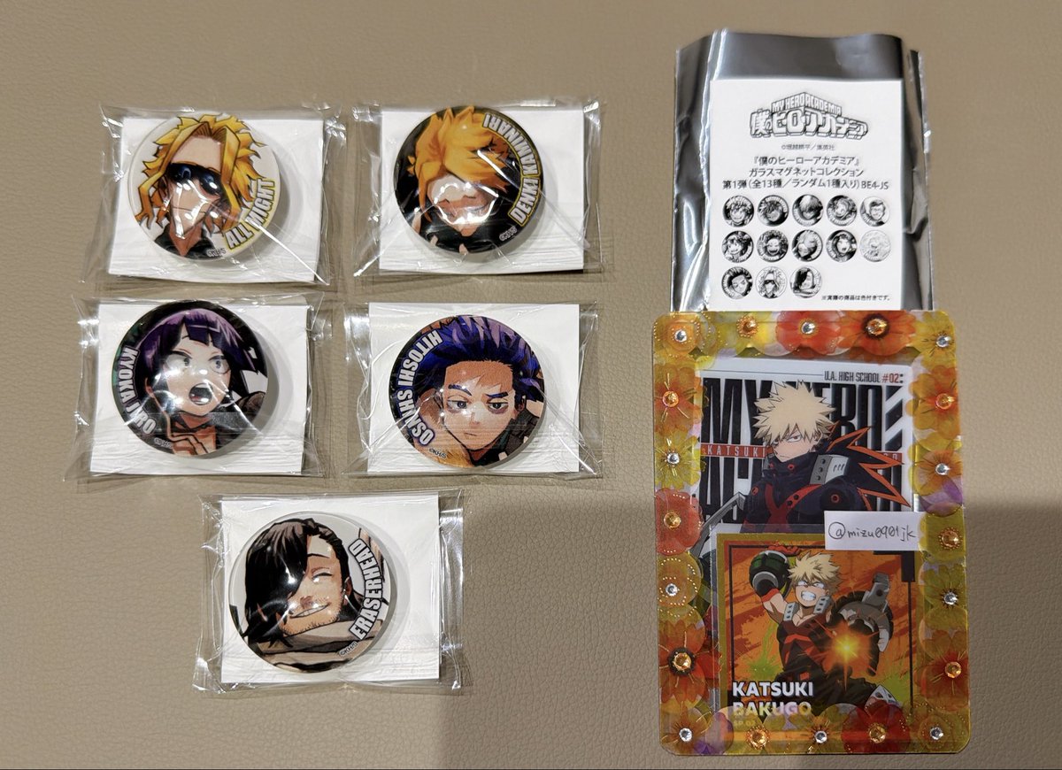 交換】僕のヒーローアカデミア ヒロアカ ガラスマグネットコレクション
