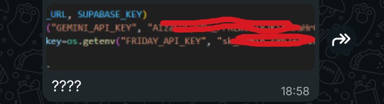 used to hardcode api keys in the start
My boys survived that somehow
we're calm now, sorry for the ptsd <a href="/manthanm30/">Manthan Maheshwari</a> <a href="/yashpanditrao/">Yash Panditrao</a>