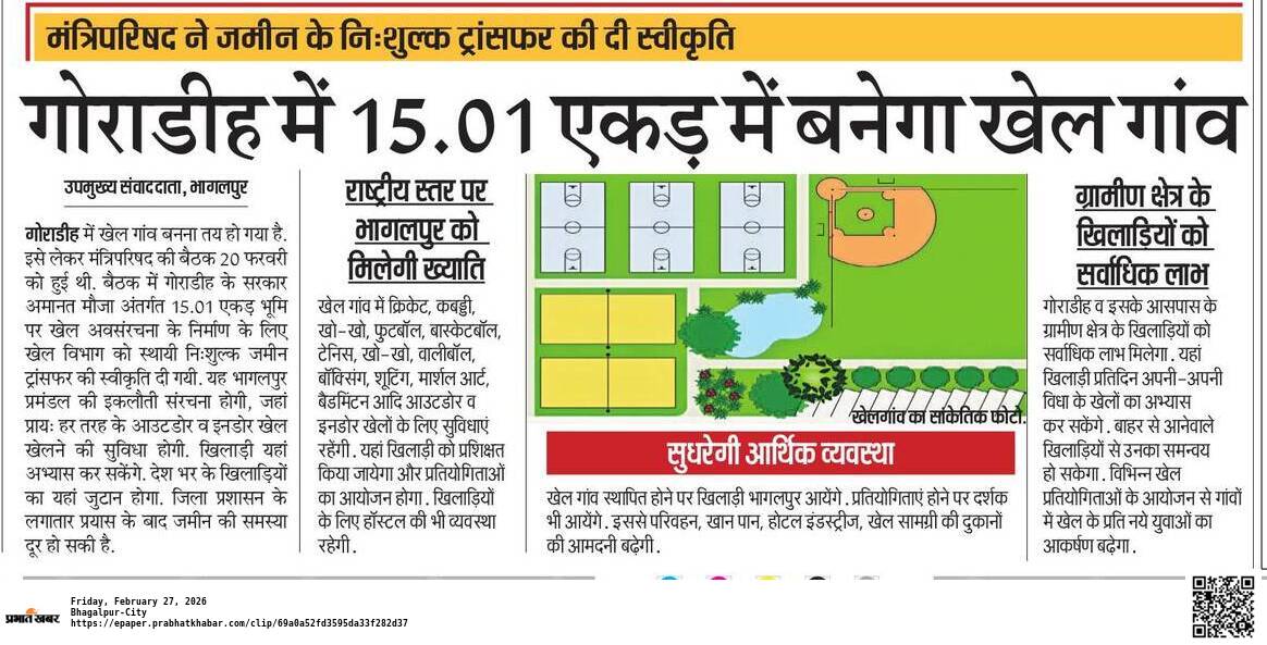 angastate's tweet photo. भागलपुर में जो खेलगांव बनेगा वो मात्र 15 एकड़ में क्यों? राजगीर वाला 100 एकड़ और अंग प्रदेश में मात्र 15 एकड़! ये भेदभाव क्यों?? https://t.co/iYZ7jeN7bl