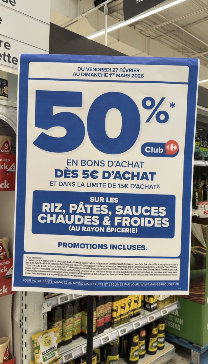 nelson_mrq's tweet photo. Les nouvelles sauces Quick à -50% 🚨🔥

T'as juste à dépenser entre 5€ et 15€ d'achat de sauces et t'as 50% en 2 bons d'achat 

Ah oui c'est pour ceux qui ont la carte du Club👌 https://t.co/hDs5lL70OA