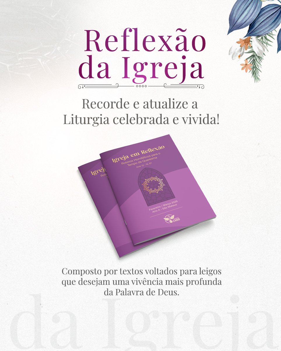 Reflita com a Igreja! 📖

⛪ Neste 3º Domingo da Quaresma, confira uma reflexão para o seu dia retirada do nosso precioso subsídio “Igreja em Reflexão”.

Curtiu? 😉

Conheça mais em assinaturasedicoescnbb.com.br 💙