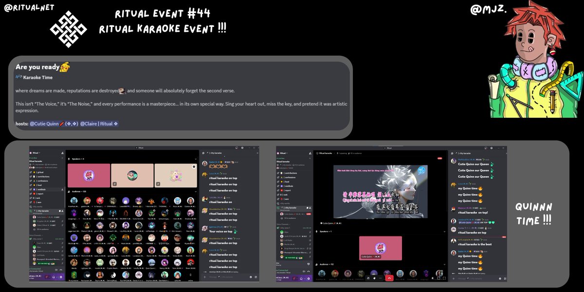 #44 RITUAL KARAOKE EVENT HOSTED BY <a href="/jany268/">👑Quinn🧨(❖,❖)</a> <a href="/mongdiny7/">Claire (❖,❖)</a> , this event very beautiful many ritual Singers shown up in this event, this event every Friday guys at 19.30 pm WIB / 12.30 Pm UTC , lets join us <a href="/ritualnet/">Ritual</a> <a href="/Ritualist_Indo/">Ritual Indonesia</a> community and show your beautiful Voice !!!!