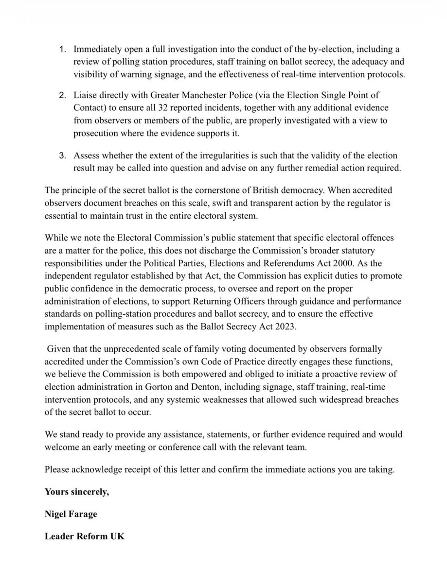 SKEWGAMING's tweet photo. 🚨🇬🇧

Reform Reports Alleged ‘Family Voting’ Cases to Police and Electoral Commission

View the reports 👇

#Refrom #GortonDentonByElection #Uk #News #Politics https://t.co/AXgOTlUTvV