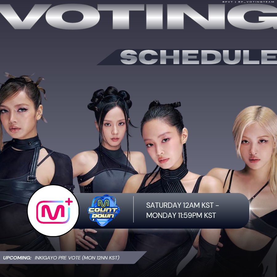 📢 [VOTING SCHEDULE]

Less than an hour left before MCountdown Pre Voting starts. Prepare your devices and Mnet+ accounts

DEADLINE OUT NOW
#DEADLINEbyBLACKPINK
#BLACKPINKWillMakeYouGO