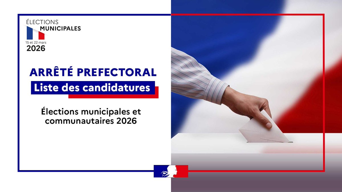 Image de Préfète de la Loire - 🗳️ Élections municipales et communautaires des 15 et 22 mars 2026 : Listes candidates pour le 1er t