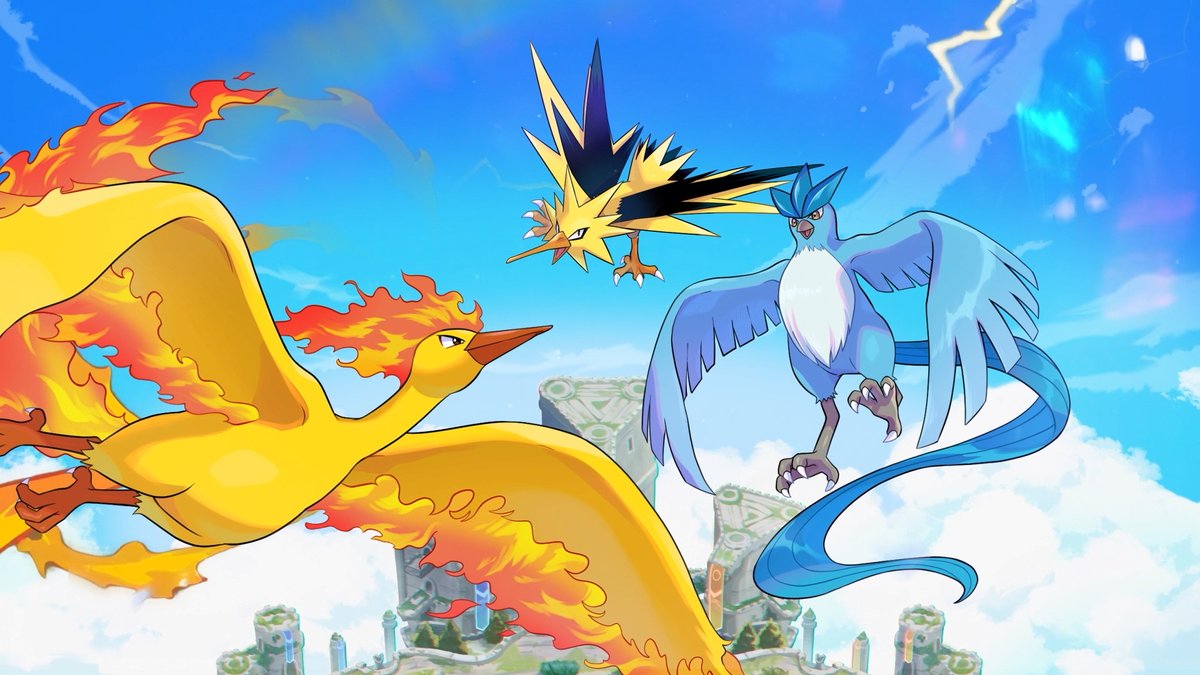 ポケモンユナイト に、 ⚡️サンダー🔥ファイヤー❄️フリーザーが順次