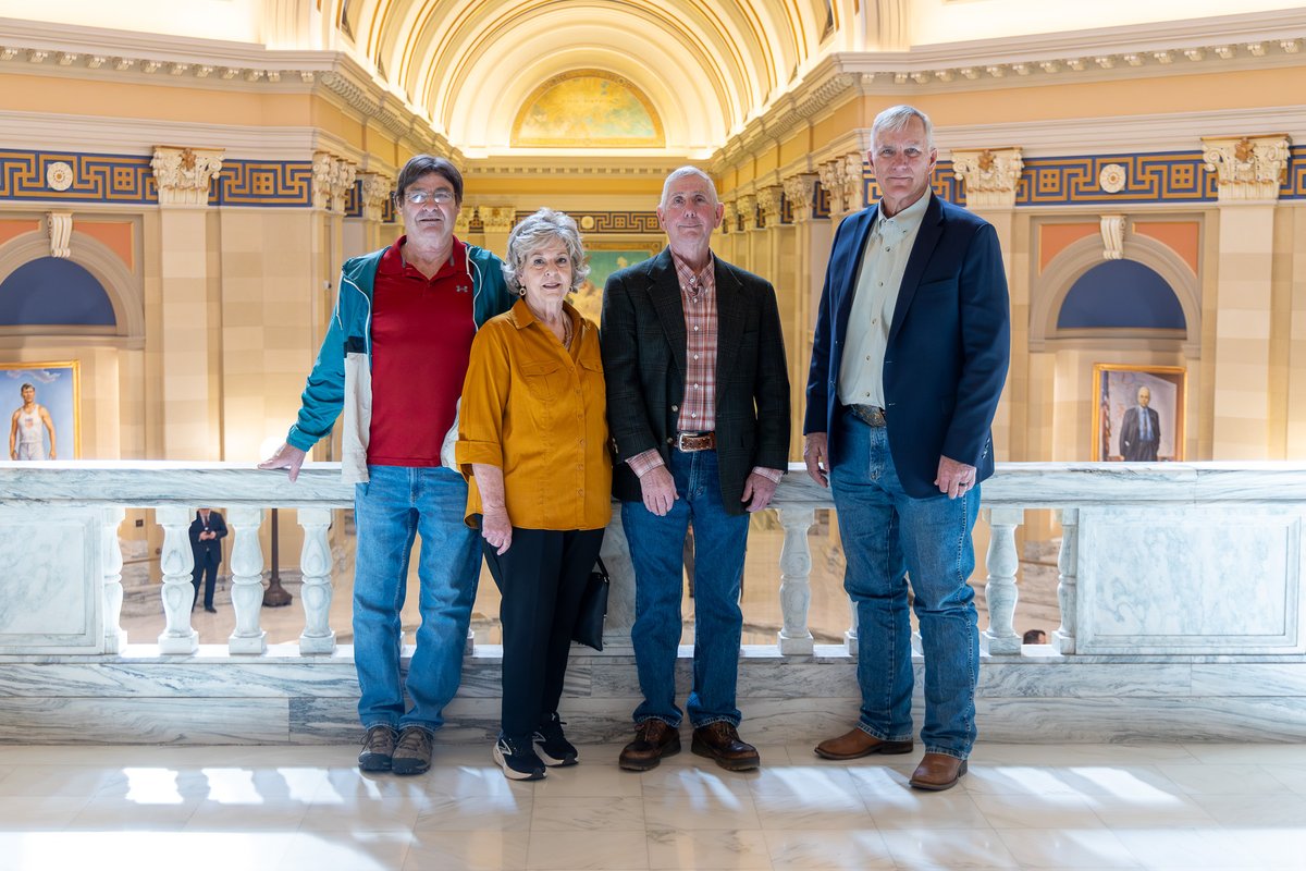 okfarmbureau's tweet photo. Custer, Ottawa and Grant County Farm Bureaus visited their legislators during their county Capitol visits to discuss current agriculture related issues and policies, and what they can expect to see during the 2026 legislative session. https://t.co/yece74s3ab