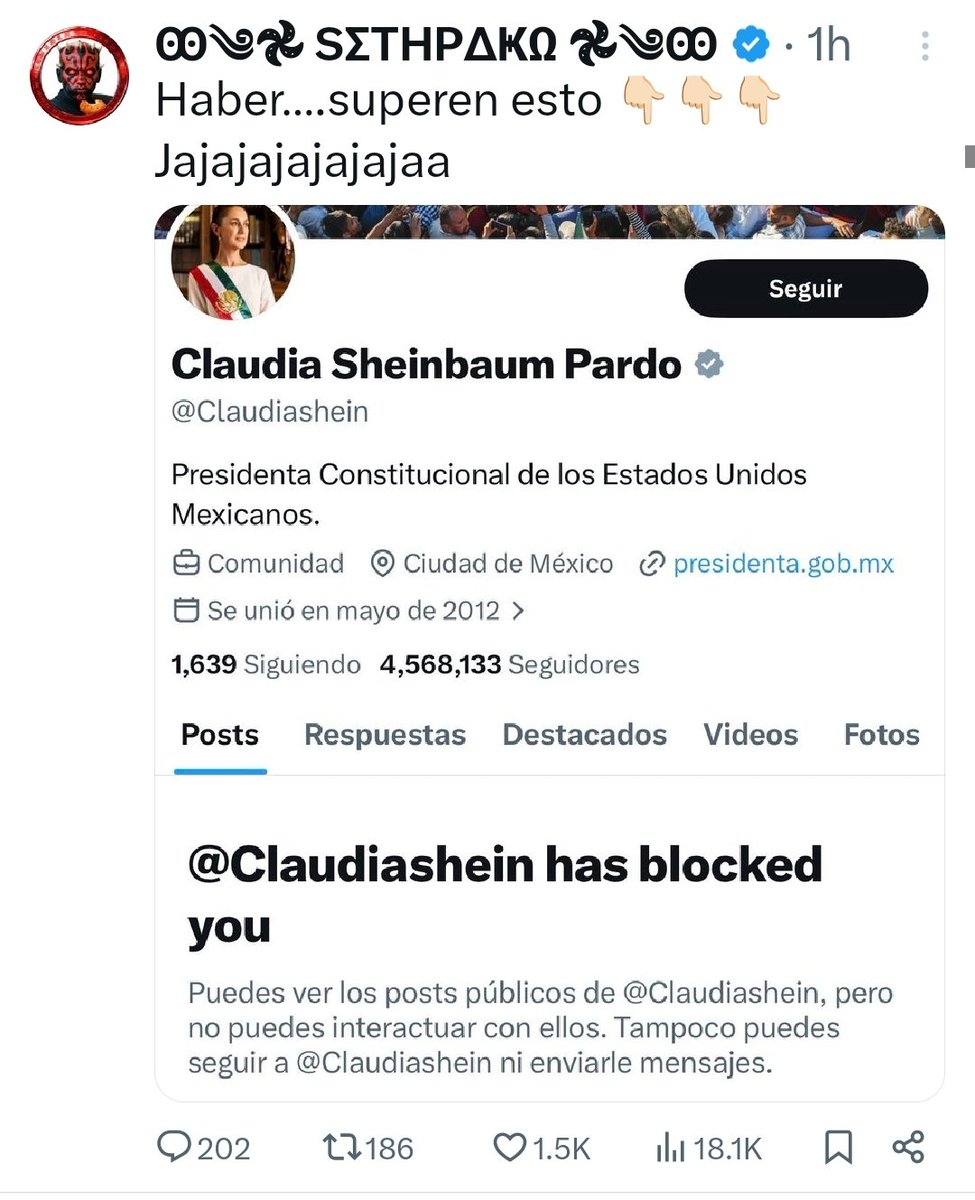 <a href="/FarroRobot/">Farro</a> <a href="/ProfesorSemo/">EL DURO TROLL</a> <a href="/acostanaranjo/">Guadalupe Acosta Naranjo</a> <a href="/_Marcosantoss/">EL MEXICANO.</a> <a href="/_manosxpuebla/">Manos X Puebla 🙌🏼</a> <a href="/Patyvazab/">Paty Vazquez</a> <a href="/Ignacio31717255/">ICarvajal........... 😎</a> <a href="/ecuernavaco2/">El Abraham chilletaX.</a> <a href="/Tripletauro/">TripleTauro</a> Pero ya me sentí mal presumiendo que esa señora me bloqueó... <a href="/SethPako/">Ꙭ༄𖣘 SΣTHPΔҜΩ 𖣘༄Ꙭ</a> nos ganó a todos