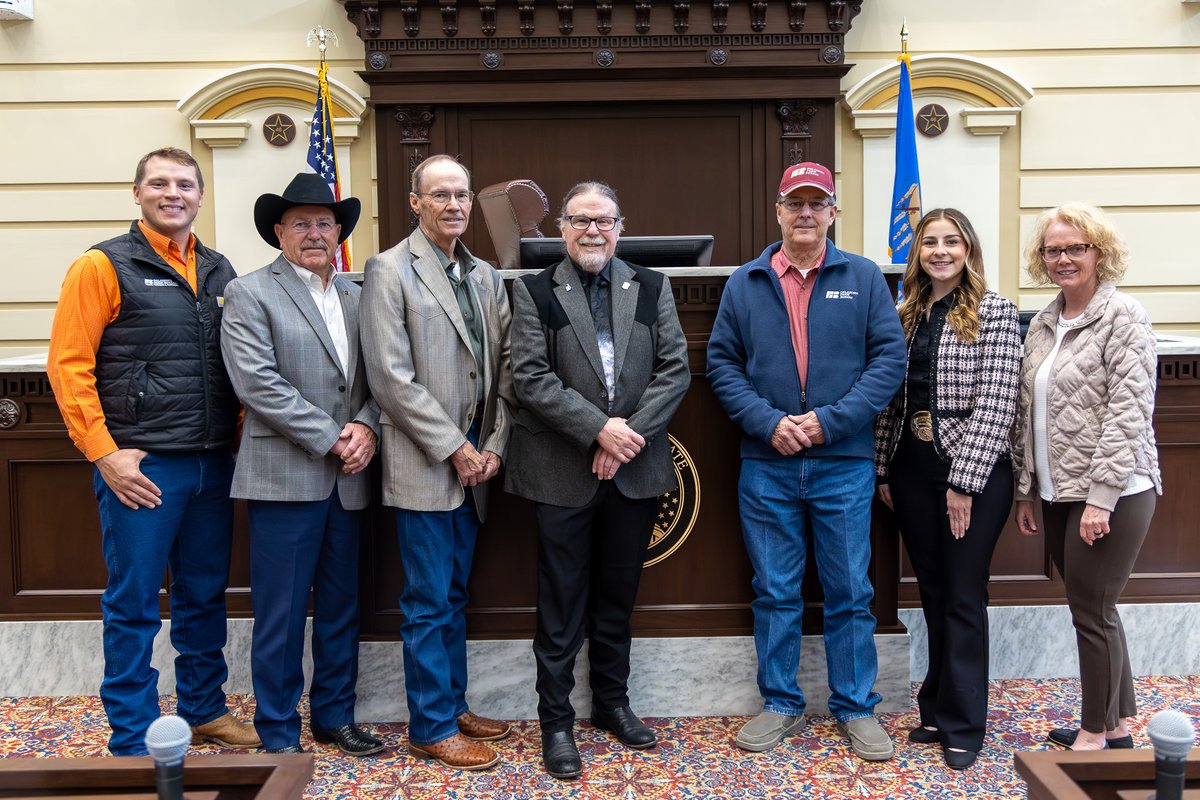okfarmbureau's tweet photo. Custer, Ottawa and Grant County Farm Bureaus visited their legislators during their county Capitol visits to discuss current agriculture related issues and policies, and what they can expect to see during the 2026 legislative session. https://t.co/yece74s3ab