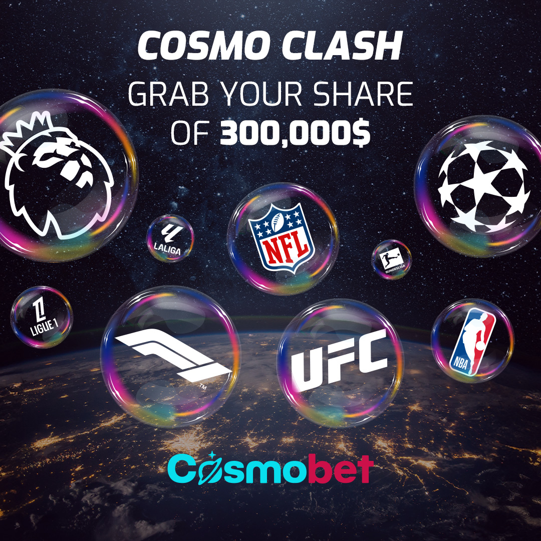 🚀 BET. EARN. WIN BIG!

JOIN NOW 👉 shorturl.at/ITndU

Join the Cosmo Clash Leaderboard and collect points as you bet on top matches. Climb to the top for your chance to win massive cash bonuses and free bets every month!

✨ How to Play:

$1 bet = 1 Point (bets in other