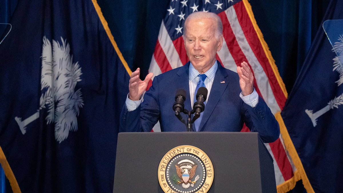 Former President Biden now speaking at a reception in South Carolina ...