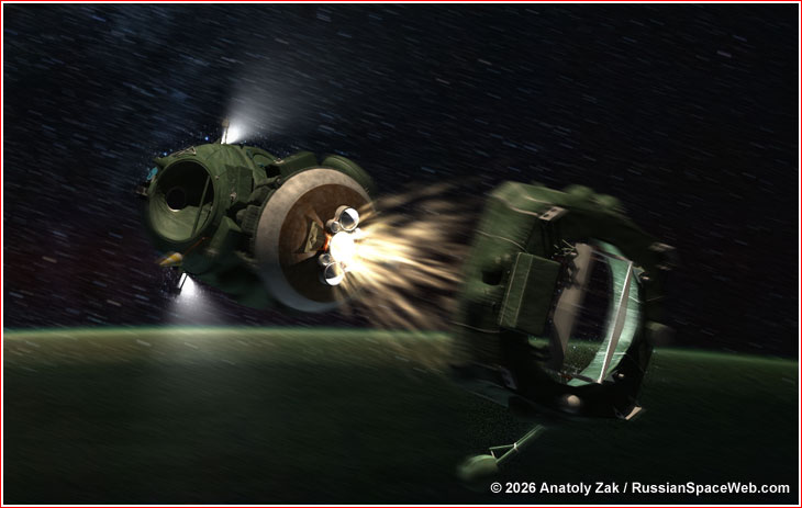 55 YEARS AGO:
The Soviet lunar lander for a single cosmonaut reappears in the Earth's orbit.
Details on the site (subscription)...