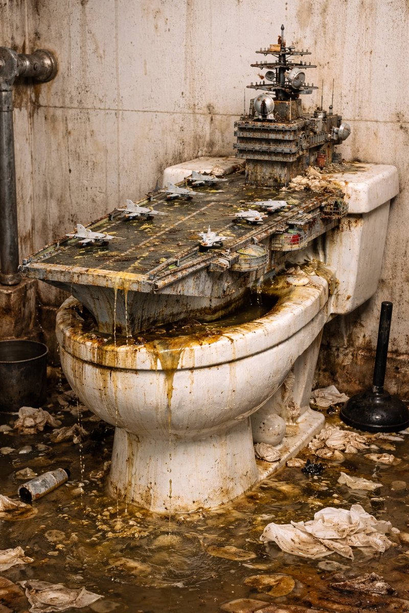 <a href="/Megatron_ron/">Megatron</a> The aircraft carrier USS Gerald R. Ford is submerged in its toilet waste.