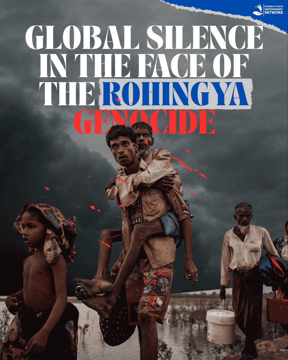 RYEN_ORG's tweet photo. The Rohingya crisis is not history. It is happening now.

For decades, Rohingya have faced genocide, displacement, and statelessness.
In 2017, the world watched villages burn.
In 2025, the world is still silent.

#JusticeForRohingya #RohingyaCrisis #HumanRights #BreakTheSilence https://t.co/mlqHUgpRa8