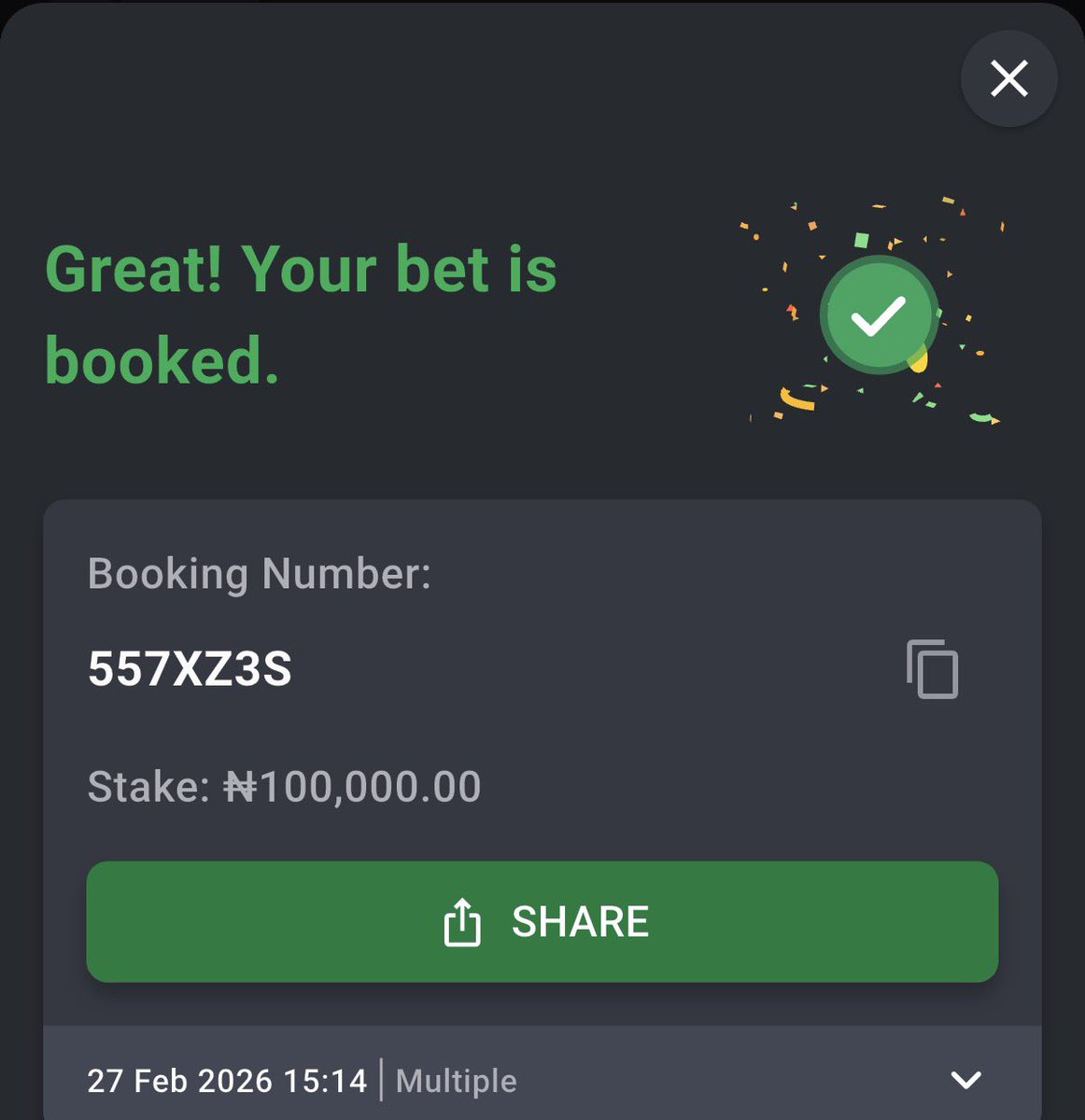 Congratulations 🍾