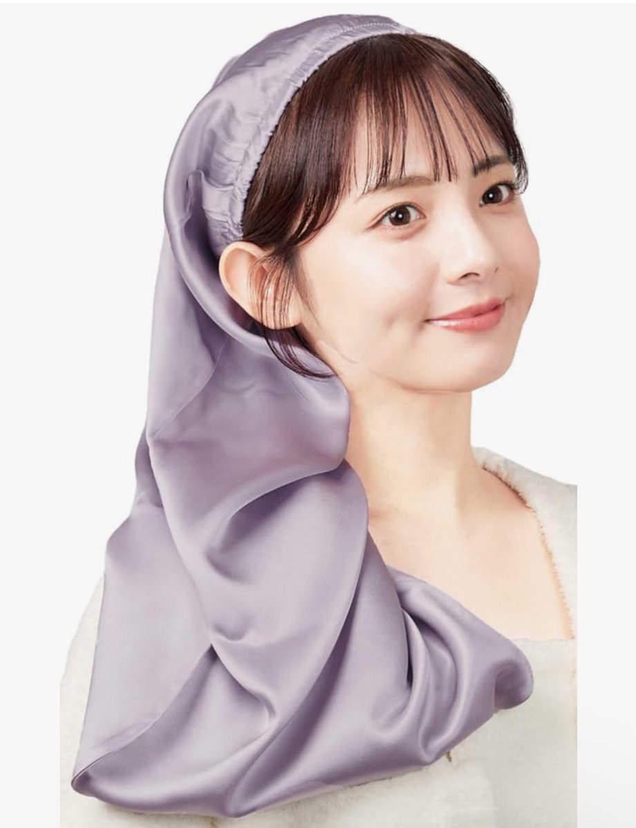 ナイトキャップ付けてると、旦那ﾁｬﾏから魔法使いや給食当番など言われますが、それ以外は朝爆発してなくてまとまり良いし髪質ぷるんってなってくれるのでとてもよいです💯